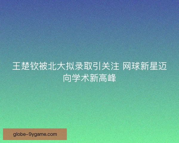王楚钦被北大拟录取引关注 网球新星迈向学术新高峰 王楚钦被北大拟录取引关注 网球新星迈向学术新高峰
