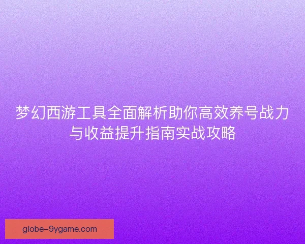 梦幻西游工具全面解析助你高效养号战力与收益提升指南实战攻略